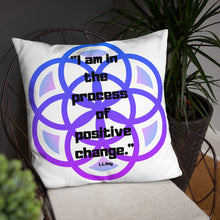 Load image into Gallery viewer, I am in the process of positive change basic Pillow
