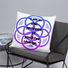 Load image into Gallery viewer, I am in the process of positive change basic Pillow
