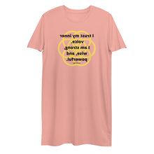 Load image into Gallery viewer, Solar plexus healing message T-shirt dress
